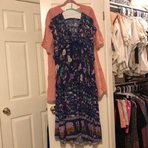 Spell wild bloom gown in navy